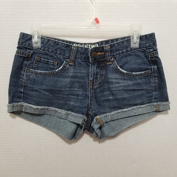 Mossimo shorts 3 lightly distressed denim jean cuffed Fit 6 whiskered summer - Picture 1 of 13